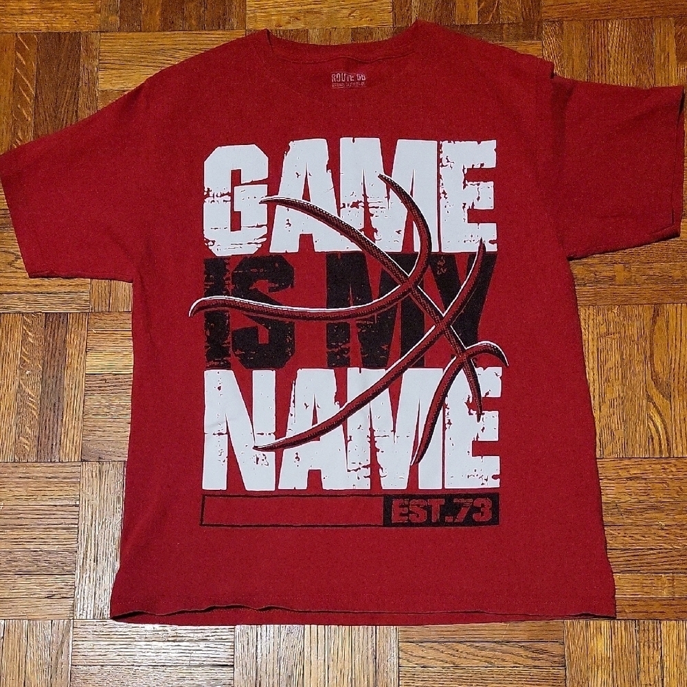 Route 66 Red "Game Is My Name" T-Shirt SIZE 10/12